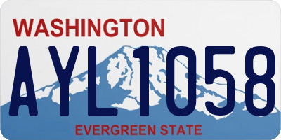 WA license plate AYL1058