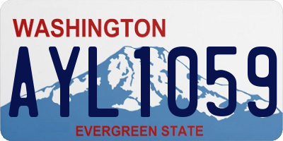 WA license plate AYL1059