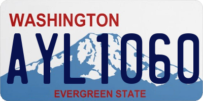 WA license plate AYL1060