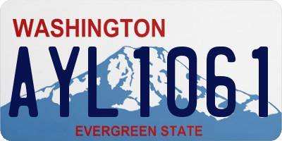 WA license plate AYL1061
