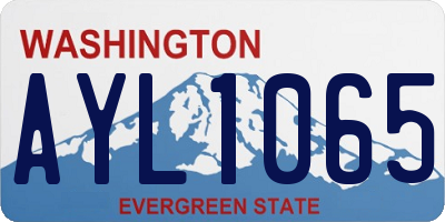 WA license plate AYL1065