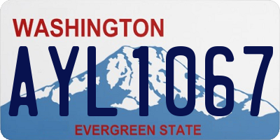 WA license plate AYL1067