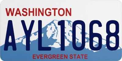 WA license plate AYL1068