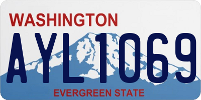 WA license plate AYL1069