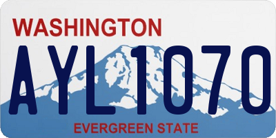 WA license plate AYL1070