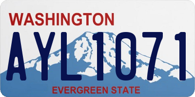 WA license plate AYL1071