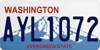 WA license plate AYL1072