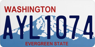 WA license plate AYL1074