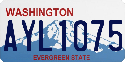 WA license plate AYL1075