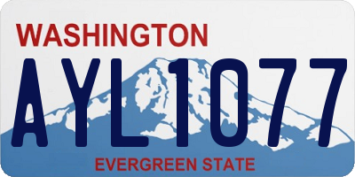 WA license plate AYL1077