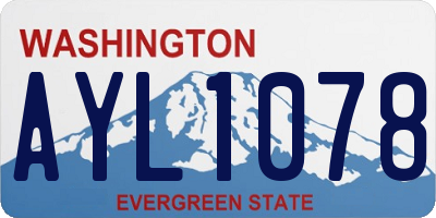 WA license plate AYL1078
