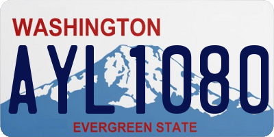 WA license plate AYL1080