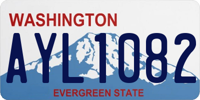 WA license plate AYL1082