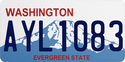 WA license plate AYL1083
