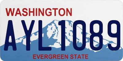 WA license plate AYL1089