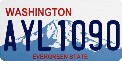 WA license plate AYL1090