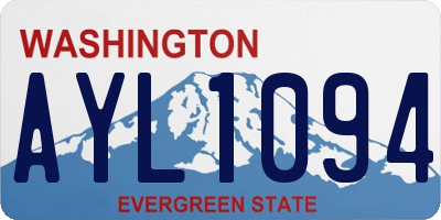 WA license plate AYL1094