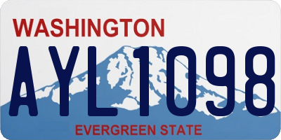 WA license plate AYL1098