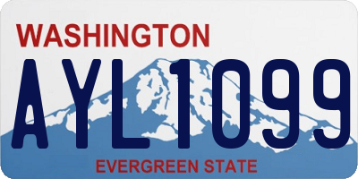 WA license plate AYL1099
