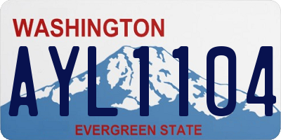 WA license plate AYL1104