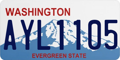 WA license plate AYL1105