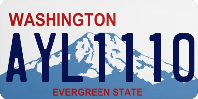 WA license plate AYL1110