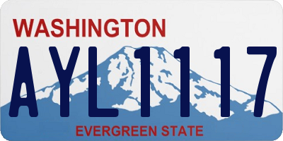 WA license plate AYL1117