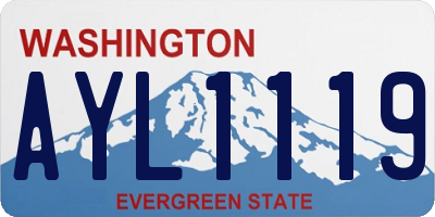 WA license plate AYL1119