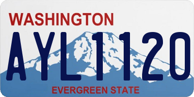 WA license plate AYL1120