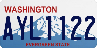 WA license plate AYL1122