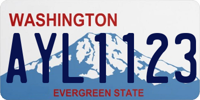 WA license plate AYL1123