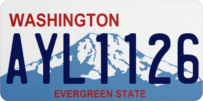 WA license plate AYL1126