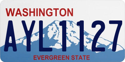 WA license plate AYL1127