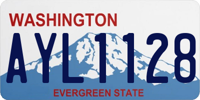 WA license plate AYL1128