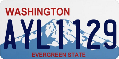 WA license plate AYL1129