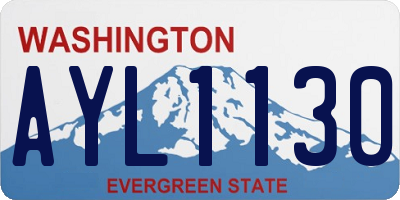 WA license plate AYL1130