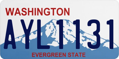 WA license plate AYL1131