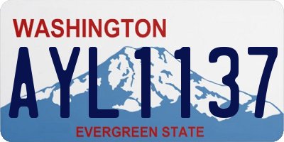 WA license plate AYL1137