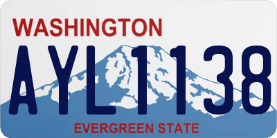 WA license plate AYL1138