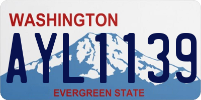 WA license plate AYL1139