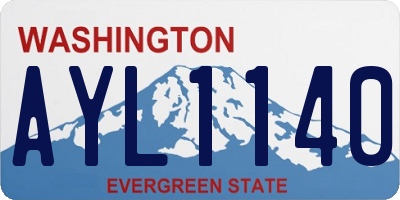 WA license plate AYL1140