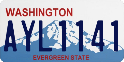 WA license plate AYL1141