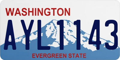 WA license plate AYL1143