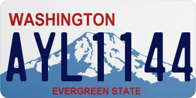 WA license plate AYL1144