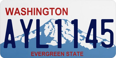WA license plate AYL1145