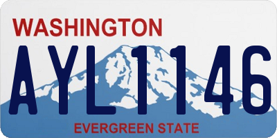 WA license plate AYL1146