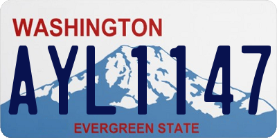 WA license plate AYL1147