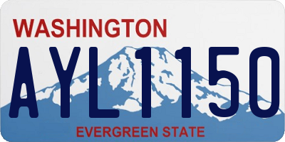 WA license plate AYL1150