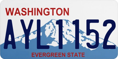 WA license plate AYL1152