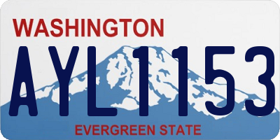 WA license plate AYL1153